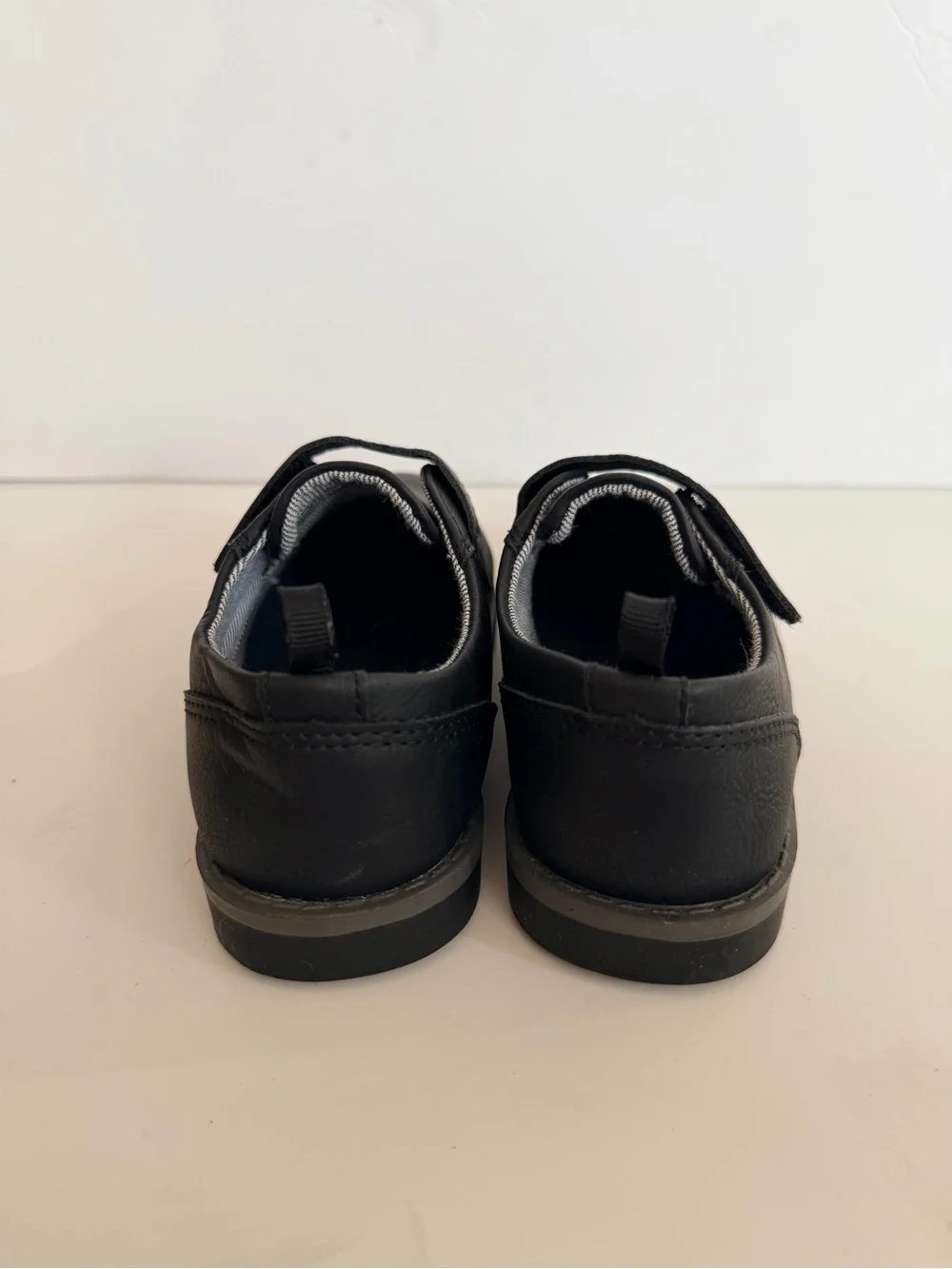 Toddler  Black Velcro Dress Shoes